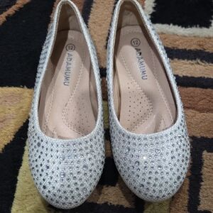 Sparkling Silver Kids Dress Shoes by